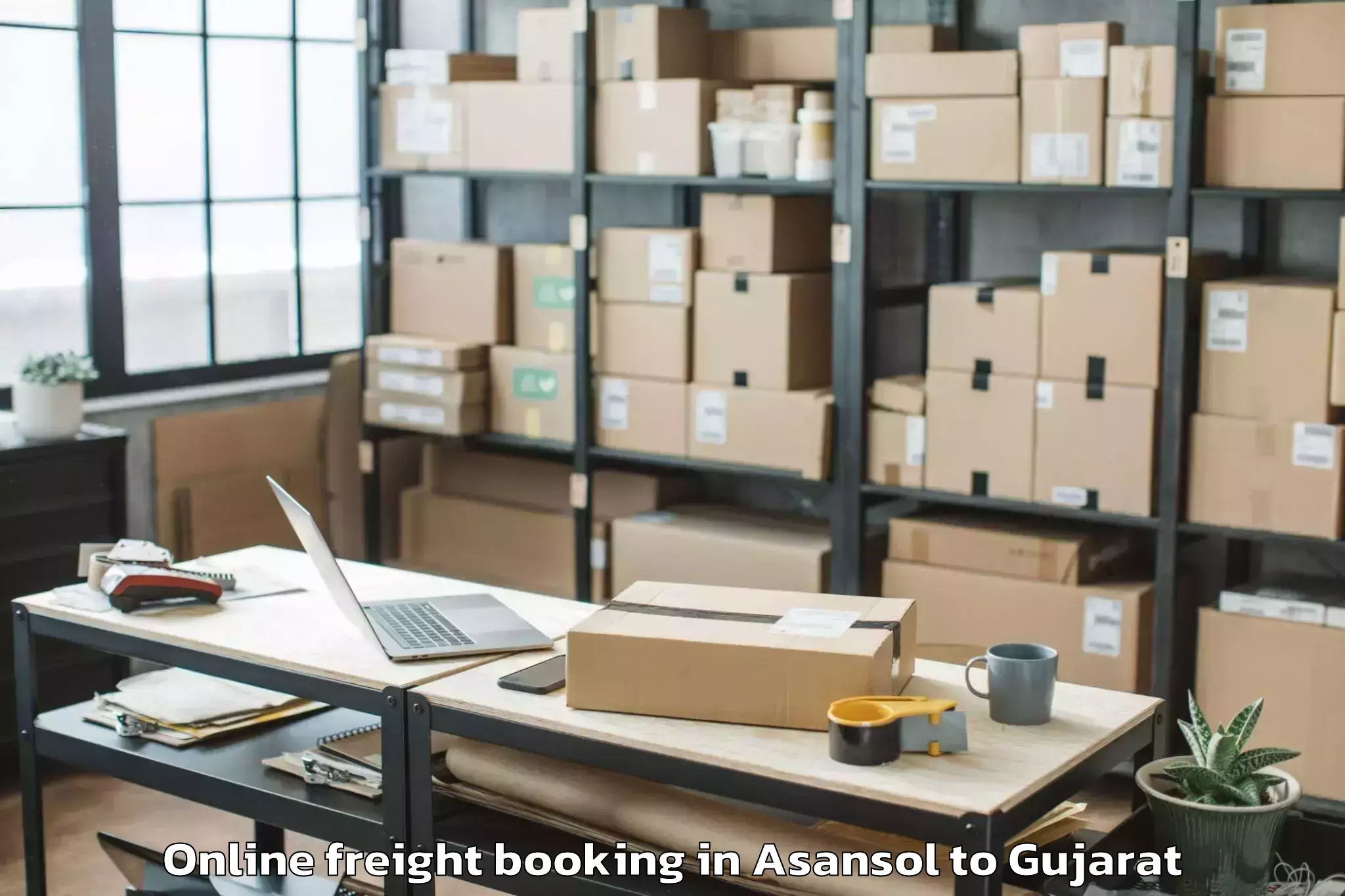 Book Asansol to Jamnagar Online Freight Booking Online